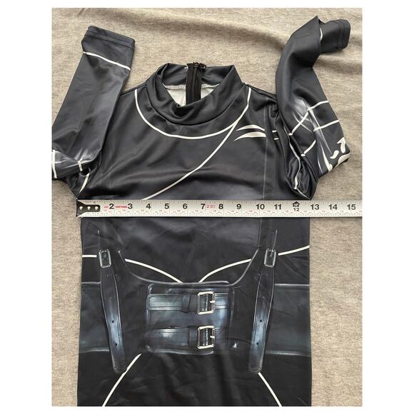 New Wednesday Addams Girls S/ 6-7 Yrs Black Jumpsuit Uniform Halloween Costume - Picture 7 of 10